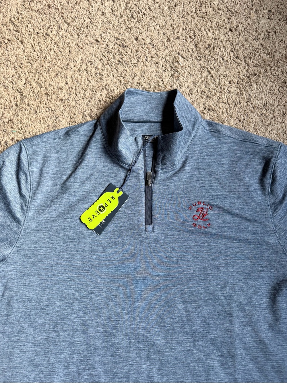 New Faherty Reserve Golf Pullover Q-Zip Shirt Landmand Golf Club XL